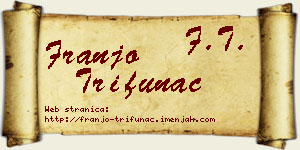 Franjo Trifunac vizit kartica